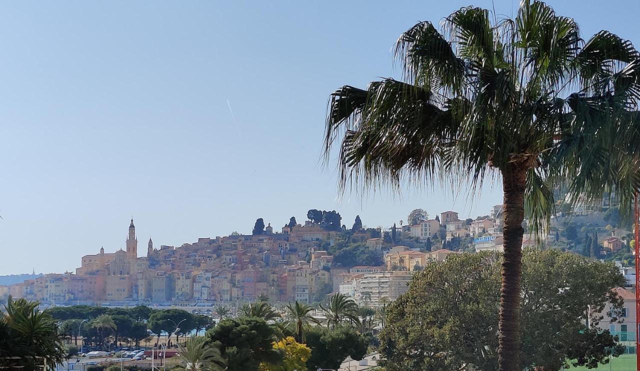 Menton Bord De Mer Studio Calme Avec Balcon, Ascenseur, Climatisation, Ideal Location Quiet Near Sea, Balcony, Elevator, Ac Exterior photo